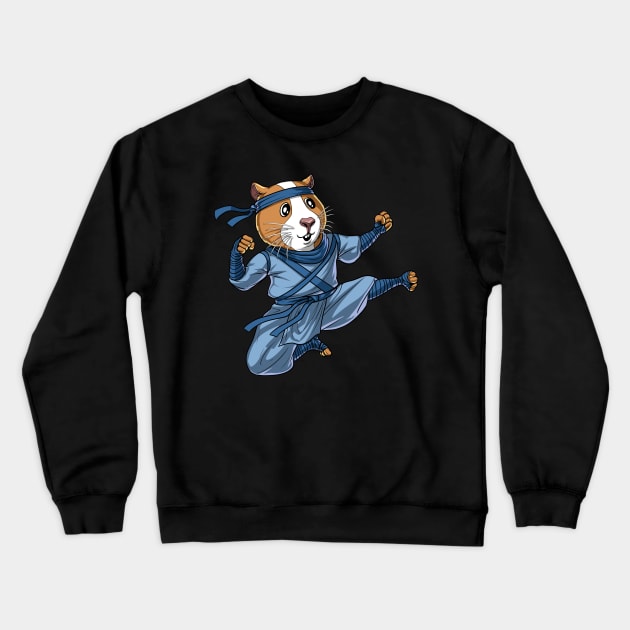 Guinea Pig Ninja Crewneck Sweatshirt by underheaven